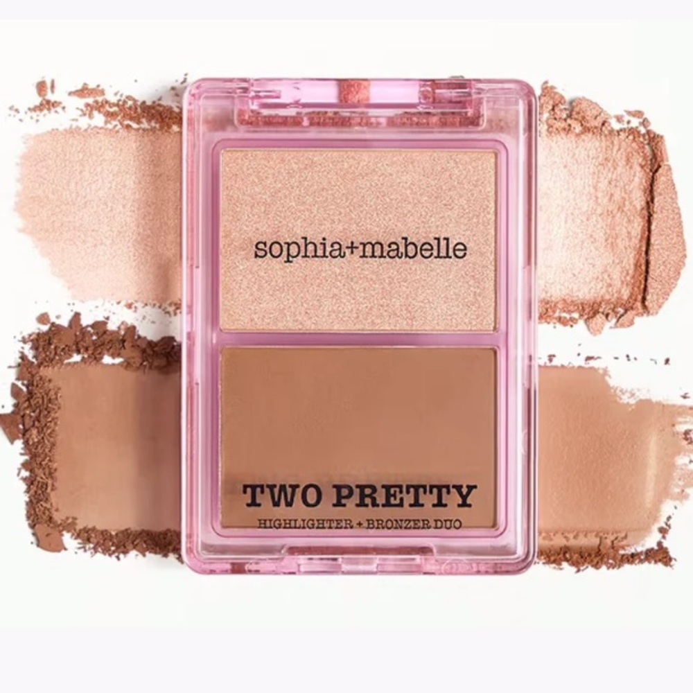💎 SOPHIA+MABELLE HONEY BREEZE Two Pretty Bronzer + Highlighter Palette